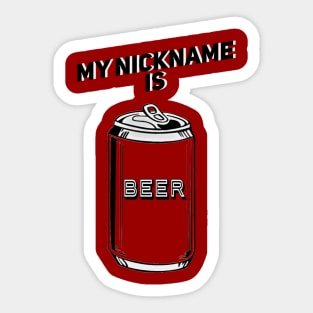 Beer Can Sticker